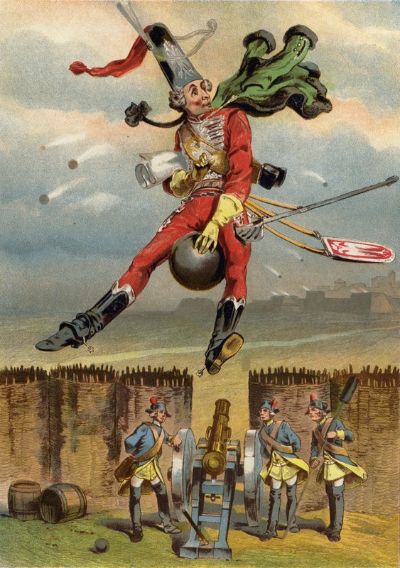 Illustrasjon for Adventures of Baron Munchausen av European School