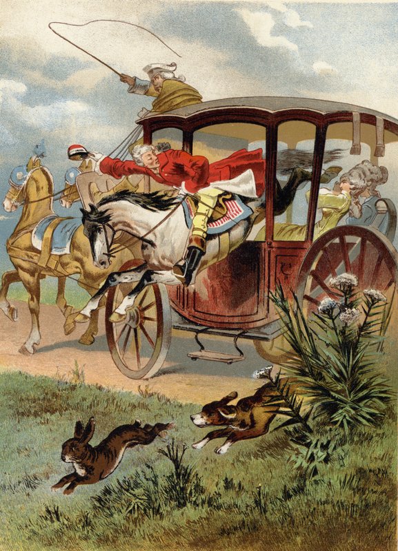 Illustrasjon for Adventures of Baron Munchausen av European School