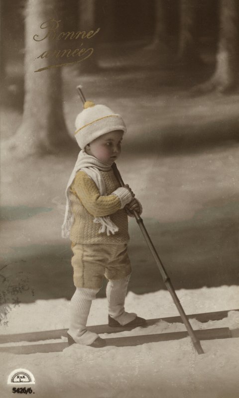 Liten gutt på ski av French Photographer