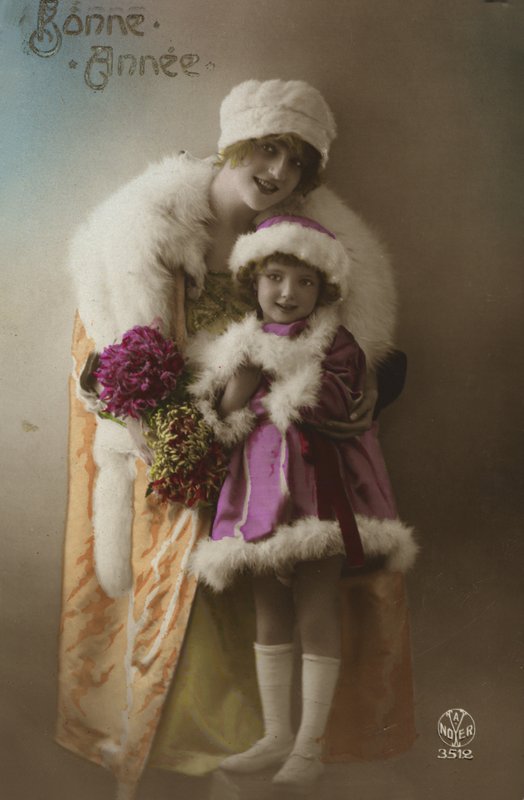 Nyttårskort med mor og datter av French Photographer