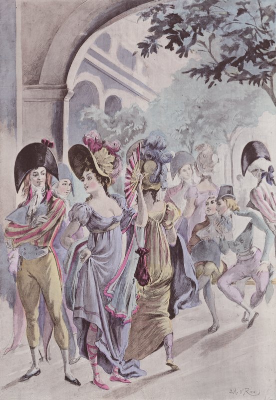 På Palais-Royal, tregalleriene av French School
