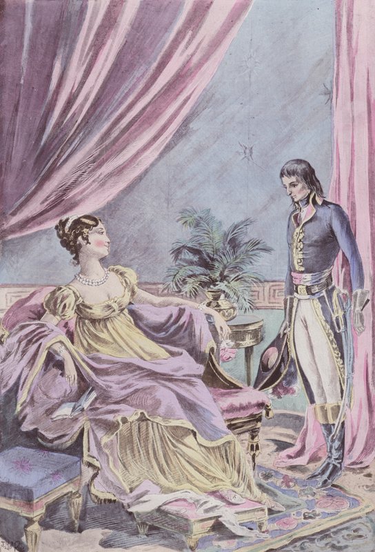 Bonaparte på Madame de Beauharnais av French School
