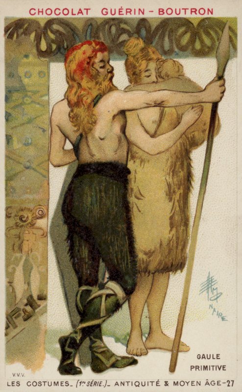 Kostymer av primitive Gallia av French School