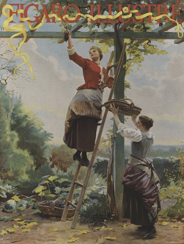Omslag til Le Figaro Illustre, oktober 1891 av French School