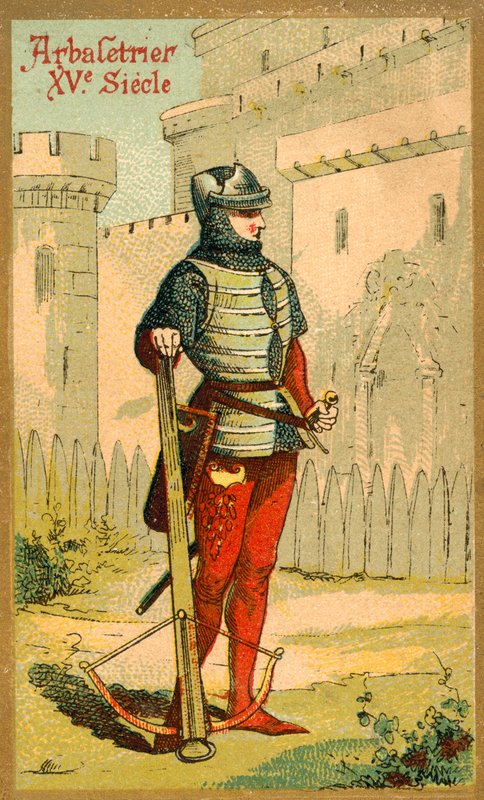 Crossbowman, 1400-tallet av French School
