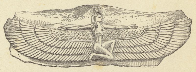 Egyptisk flygende figur av French School