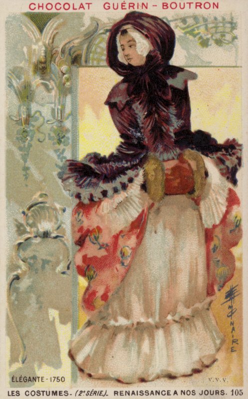 Fasjonabel dame, 1750 av French School