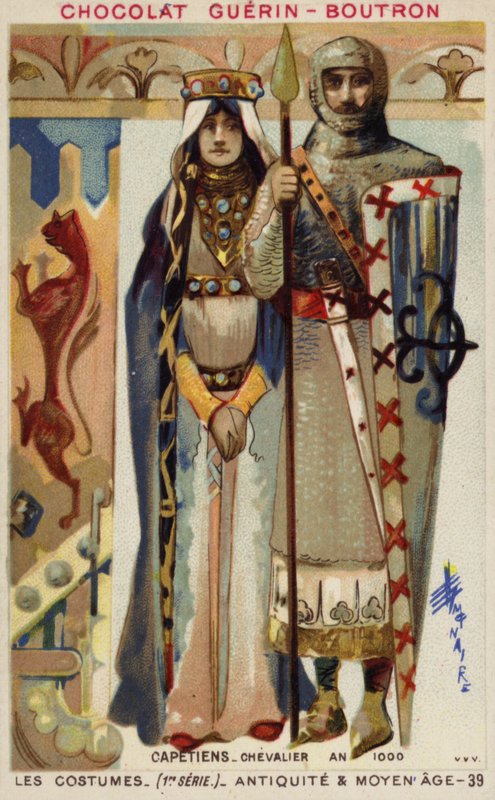 Franske Capetian-kostymer, 1000 av French School