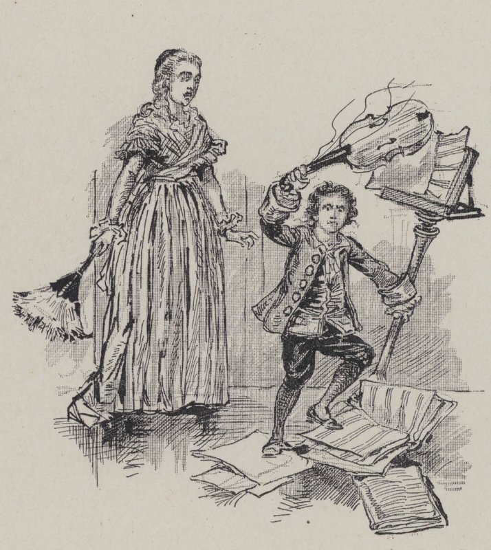 Den tyske komponisten Ludwig van Beethoven som barn av French School