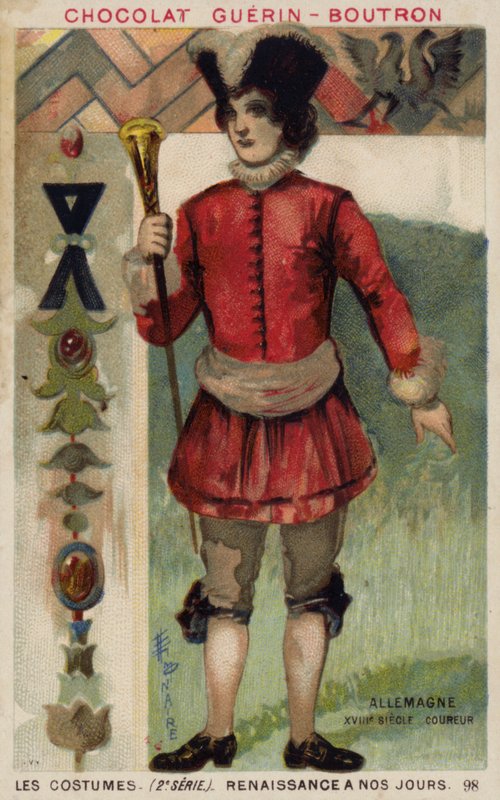 Tysk budbringer, 1700-tallet av French School