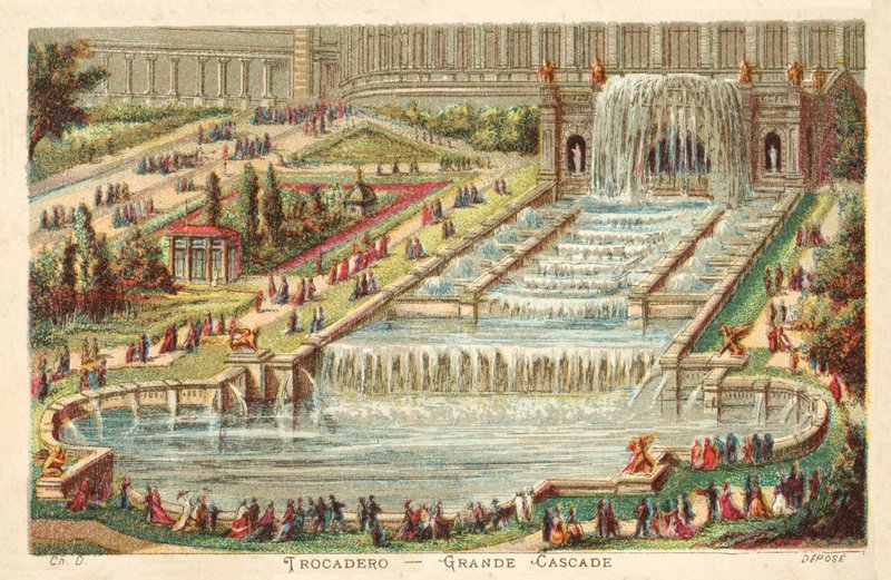 Stor foss, Trocadero-palasset, Paris av French School