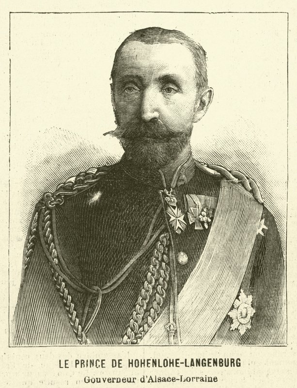 Hermann, prins av Hohenlohe-Langenburg, tysk guvernør i Alsace-Lorraine av French School