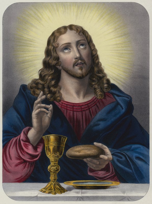 Jesus Kristus og det hellige sakramentet av French School