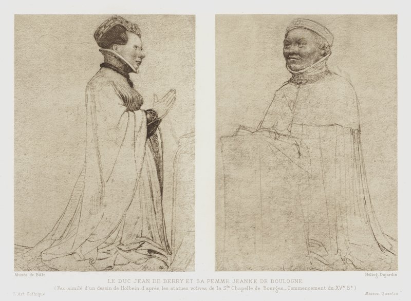 John, hertugen av Berry, og hans kone Jeanne av Boulogne, 1400-tallet av French School