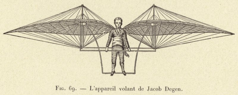 Appareil volant de Jacob Degen av French School
