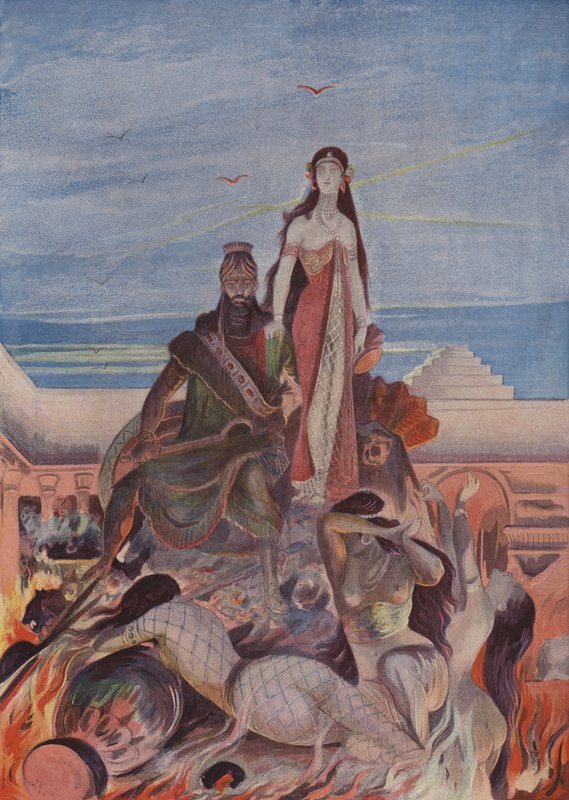 Sardanapalus-pyren av French School
