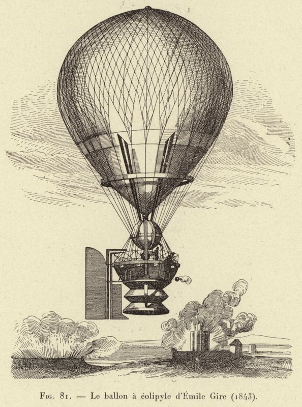 The eolipyle balloon av Emile Gire (1843) av French School