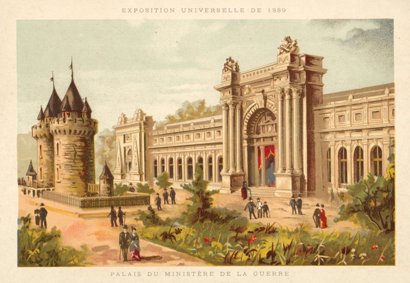 Palace of the Ministry of War, Exposition Universelle 1889, Paris av French School