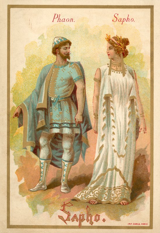Phaon og Sappho, fra Giovanni Pacinis opera Sappho av French School