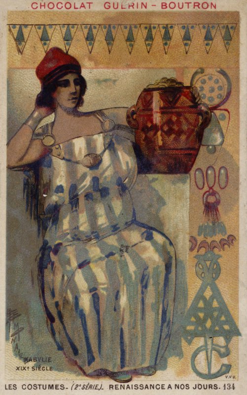 Kvinne fra Kabylie, Algerie, 1800-tallet av French School