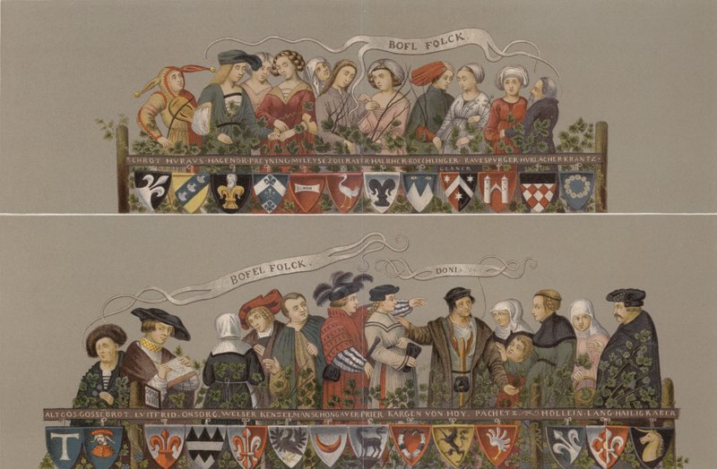 Dansen til de adelige menn og kvinner i Augsburg i 1520 av German School
