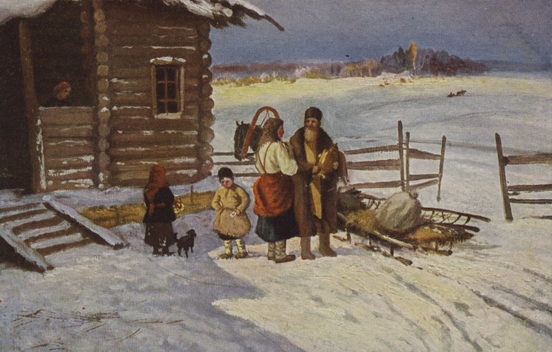 Lvov. Tilbake fra byen, 1800-tallet av Russian School