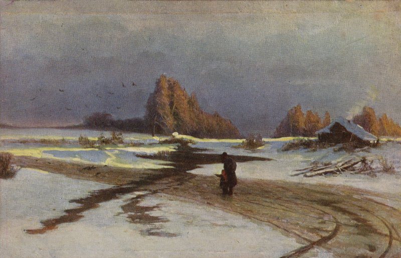 The Thaw, 1871 av Russian School