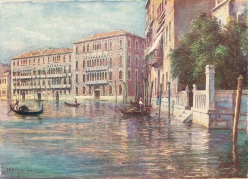 Palazzi Foscari og Giustiniani av A. Trevor Haddon
