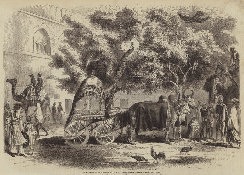 Gårdsplassen til Kings Palace i Delhi av after A. Soltykoff