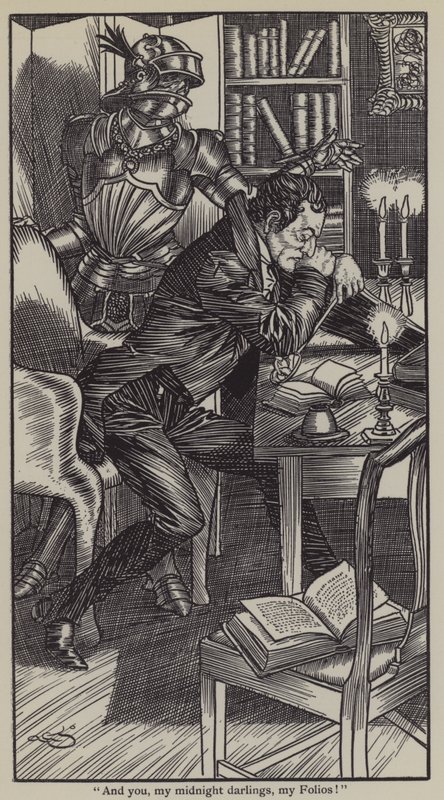 Illustrasjon for The Essays of Elia av Charles Lamb (litho) av A. Garth Jones