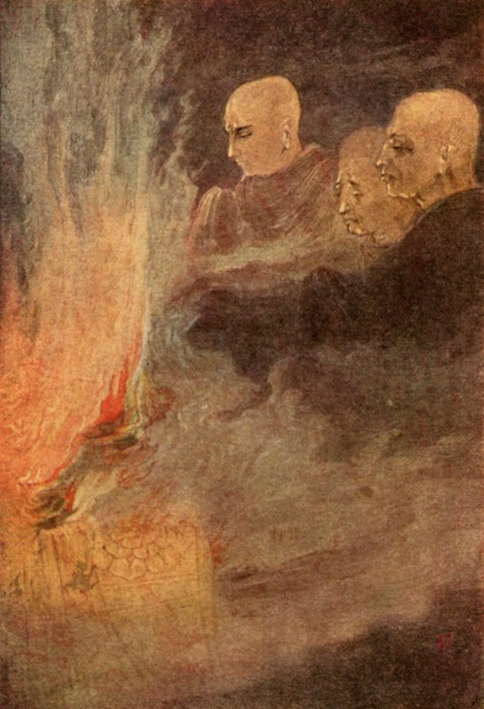 Den endelige utgivelsen (fargelitho) av Abanindranath Tagore
