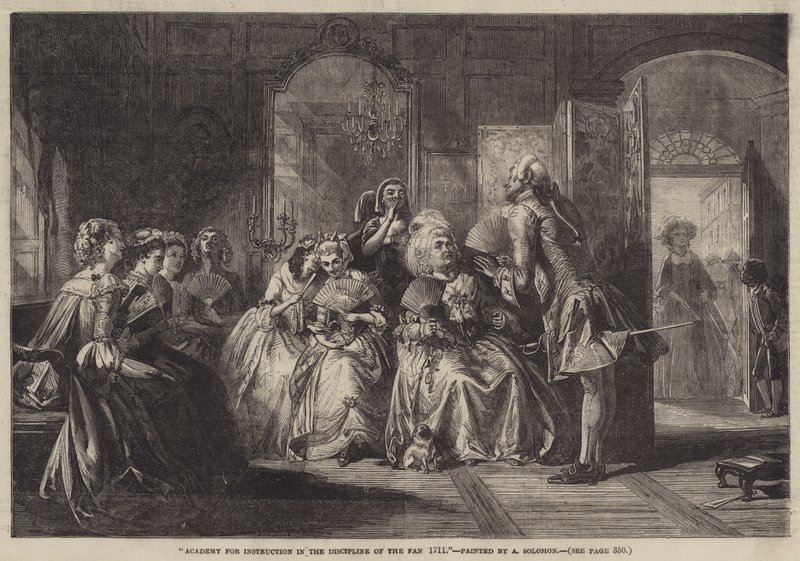 Academy for Instruction in the Discipline of the Fan, 1711 av Abraham Solomon