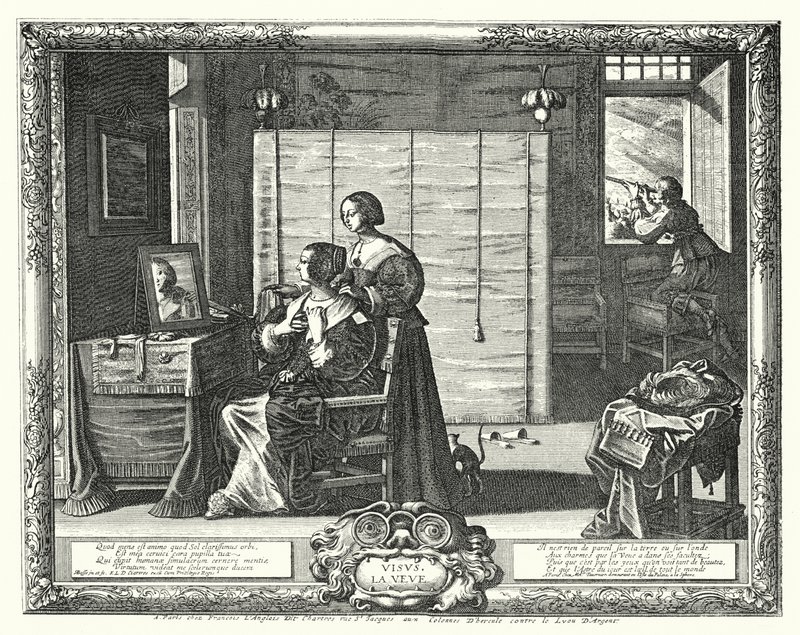 La Toilette (gravering) av Abraham (after) Bosse
