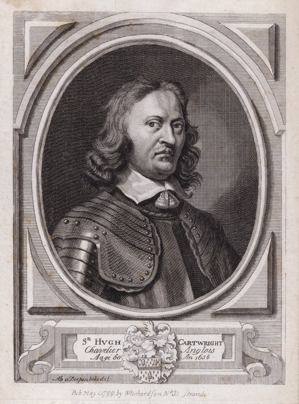 Sir Hugh Cartwright , engelsk royalistsoldat fra borgerkrigen (gravering) av Abraham Jansz. van Diepenbeeck