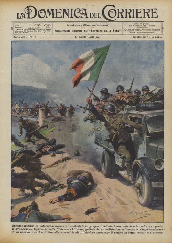 Italiensk heltemot i Catalonia av Achille Beltrame