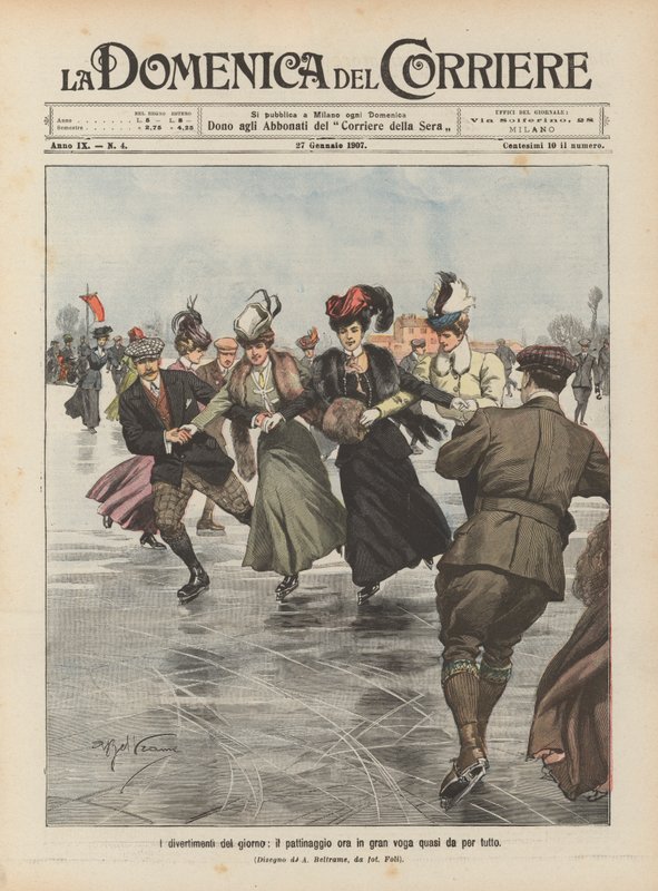 Dagens underholdning, skating nå på stor mote nesten overalt av Achille Beltrame