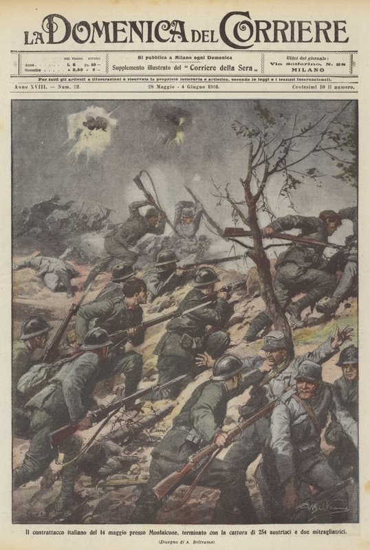 Det italienske motangrepet 14. mai nær Monfalcone, som endte med erobringen av 254? av Achille Beltrame