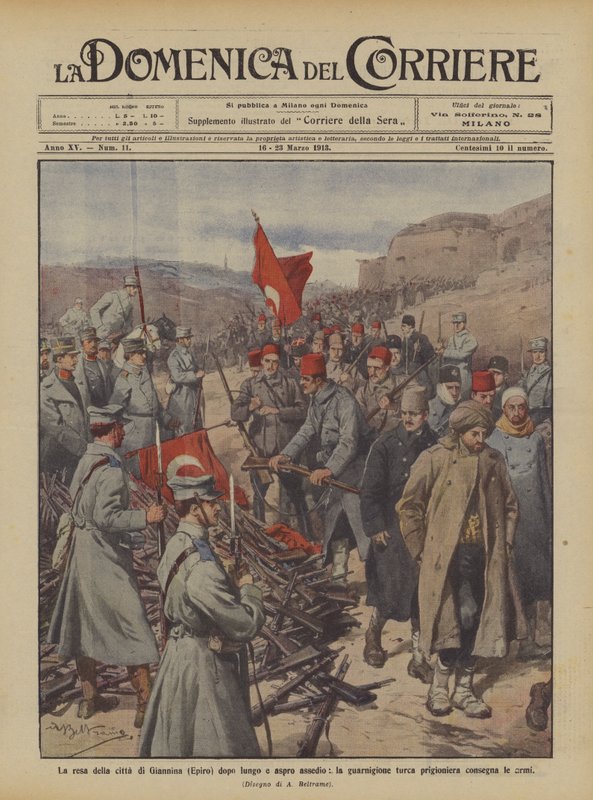Overgivelsen av byen Ioannina (Epirus) etter en lang og hard beleiring, den tyrkiske garnisonen? av Achille Beltrame