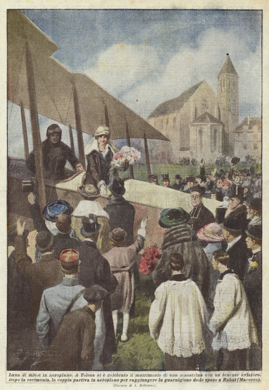 Bryllupsreise i fly av Achille Beltrame