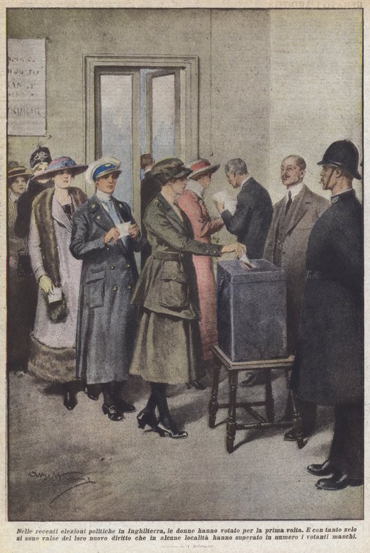 I det nylige politiske valget i England stemte kvinner for første gang av Achille Beltrame