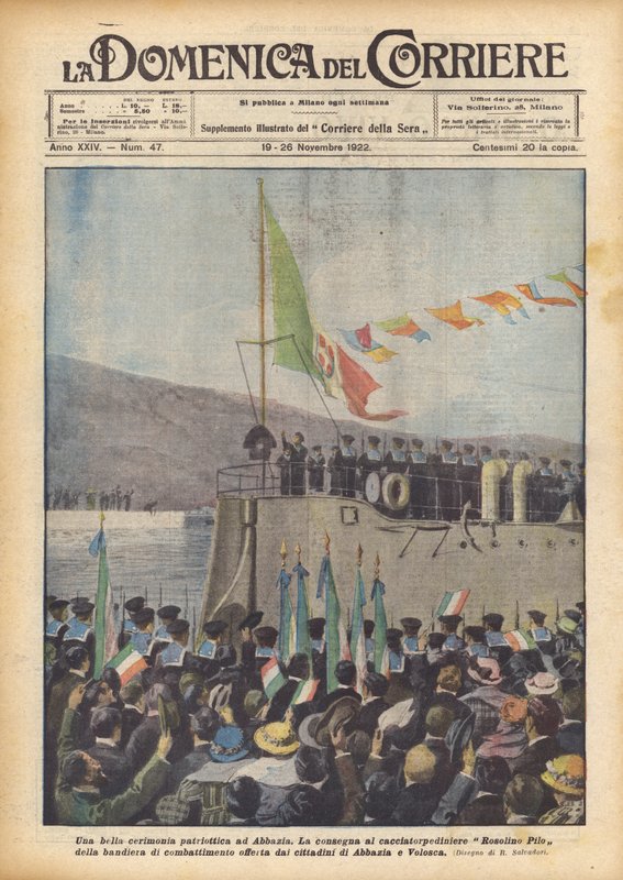 En vakker patriotisk seremoni i Opatija av Achille Beltrame