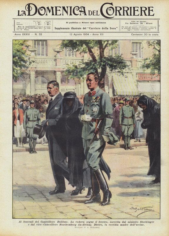 I begravelsen til kansler Dollfuss av Achille Beltrame