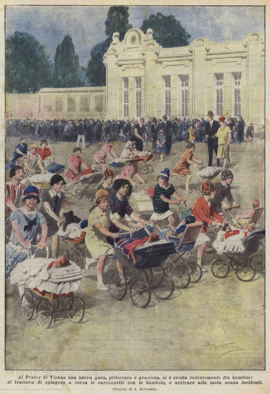Har en ny, pittoresk og nådig konkurranse nylig funnet sted blant barn på Prater i Wien? av Achille Beltrame