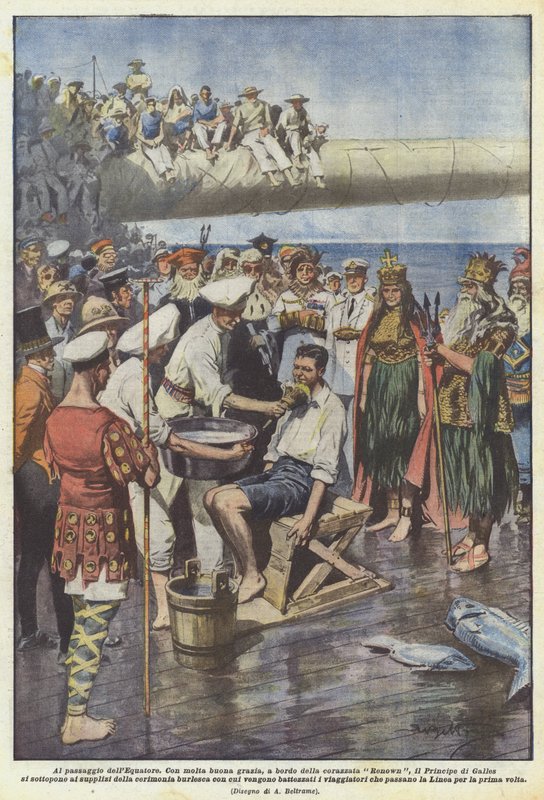 Ved krysset av ekvator av Achille Beltrame