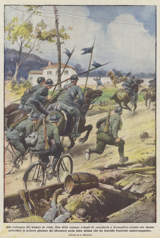 I hælene på fienden underveis av Achille Beltrame
