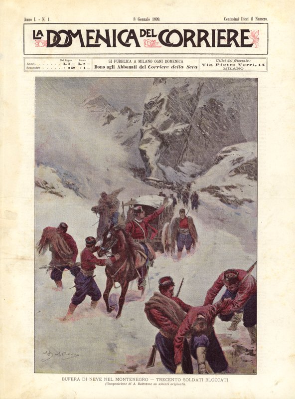 Snøstorm i Montenegro, tre hundre soldater blokkert av Achille Beltrame