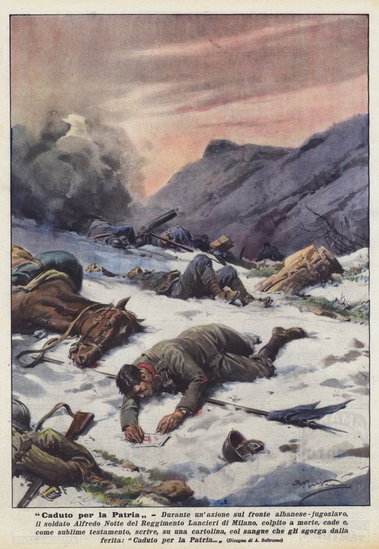 Falt for fedrelandet av Achille Beltrame