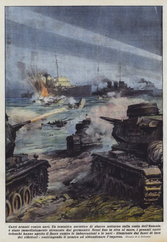 Tanker mot skip av Achille Beltrame