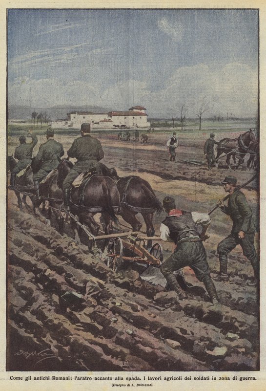 Som de gamle romerne, sverdet ved siden av sverdet av Achille Beltrame