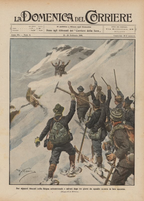 To fjellklatrere strandet i den nordlige Grigna og reddet etter tre dager av team som skyndte seg til unnsetning av Achille Beltrame